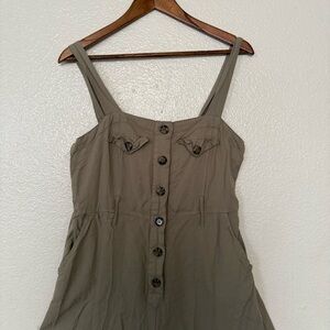 Japna Romper Womens Size Medium Green Belted Tank Festival Casual Boho